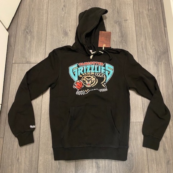 Mitchell & Ness Other - Mitchell & Ness Vancouver Grizzlies Classic Logo Black Hoodie Size S NWT